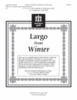 Largo from Winter Full Score