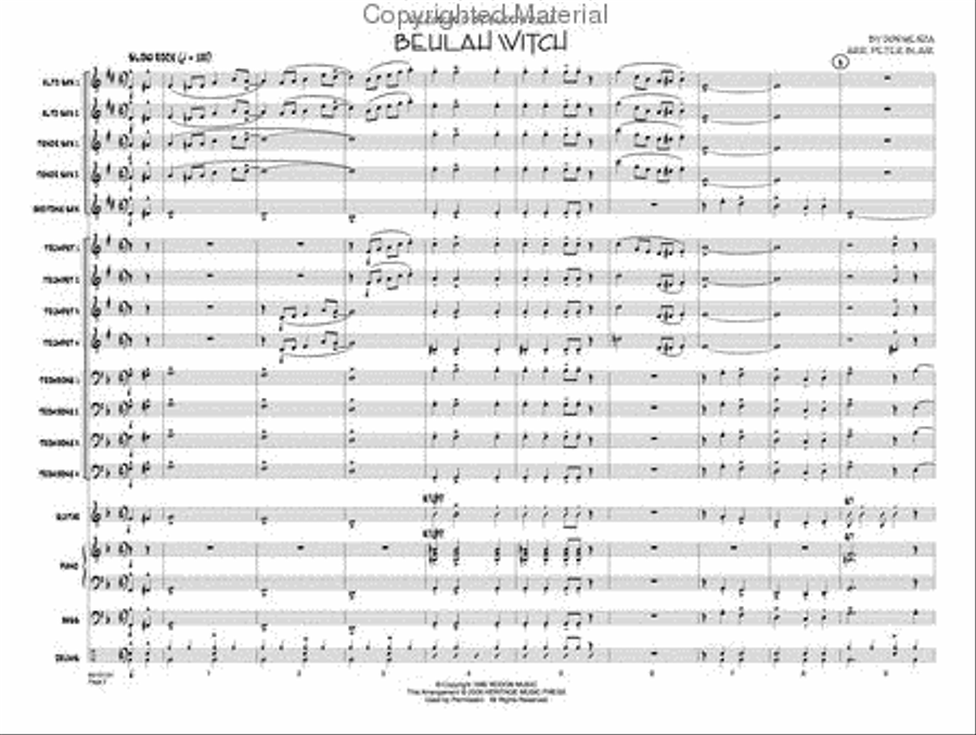 Beulah Witch - Score Beulah Witch - Score Jazz Ensemble scores gallery preview page 2