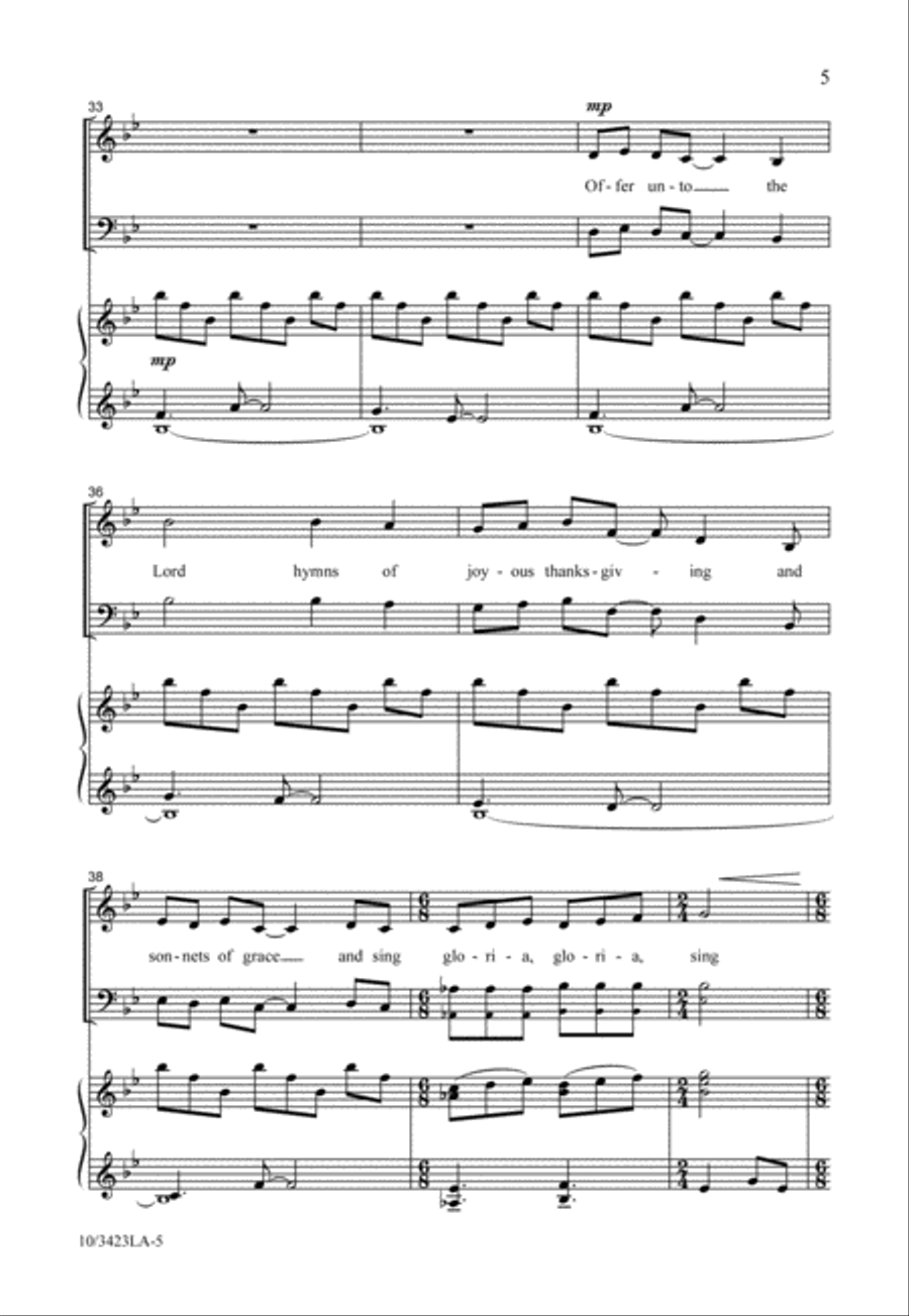 Gloria Gloria 4-Part scores gallery preview page 6