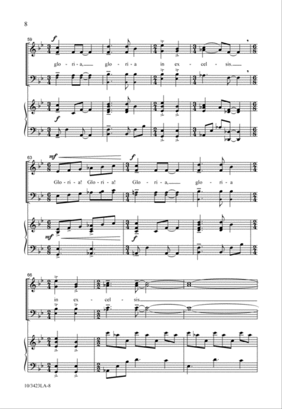 Gloria Gloria 4-Part scores gallery preview page 9