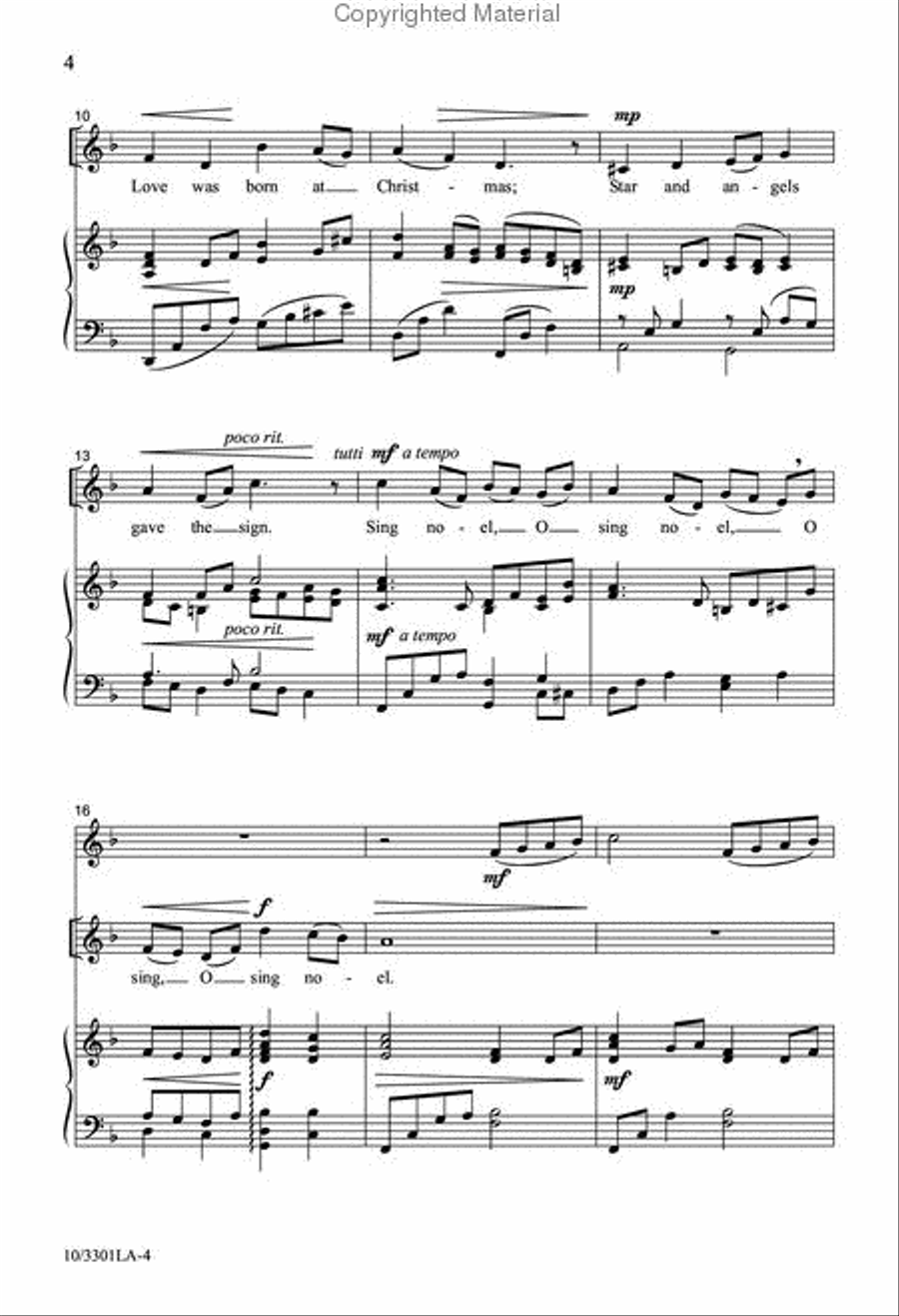 Love Came Down 4-Part scores gallery preview page 3