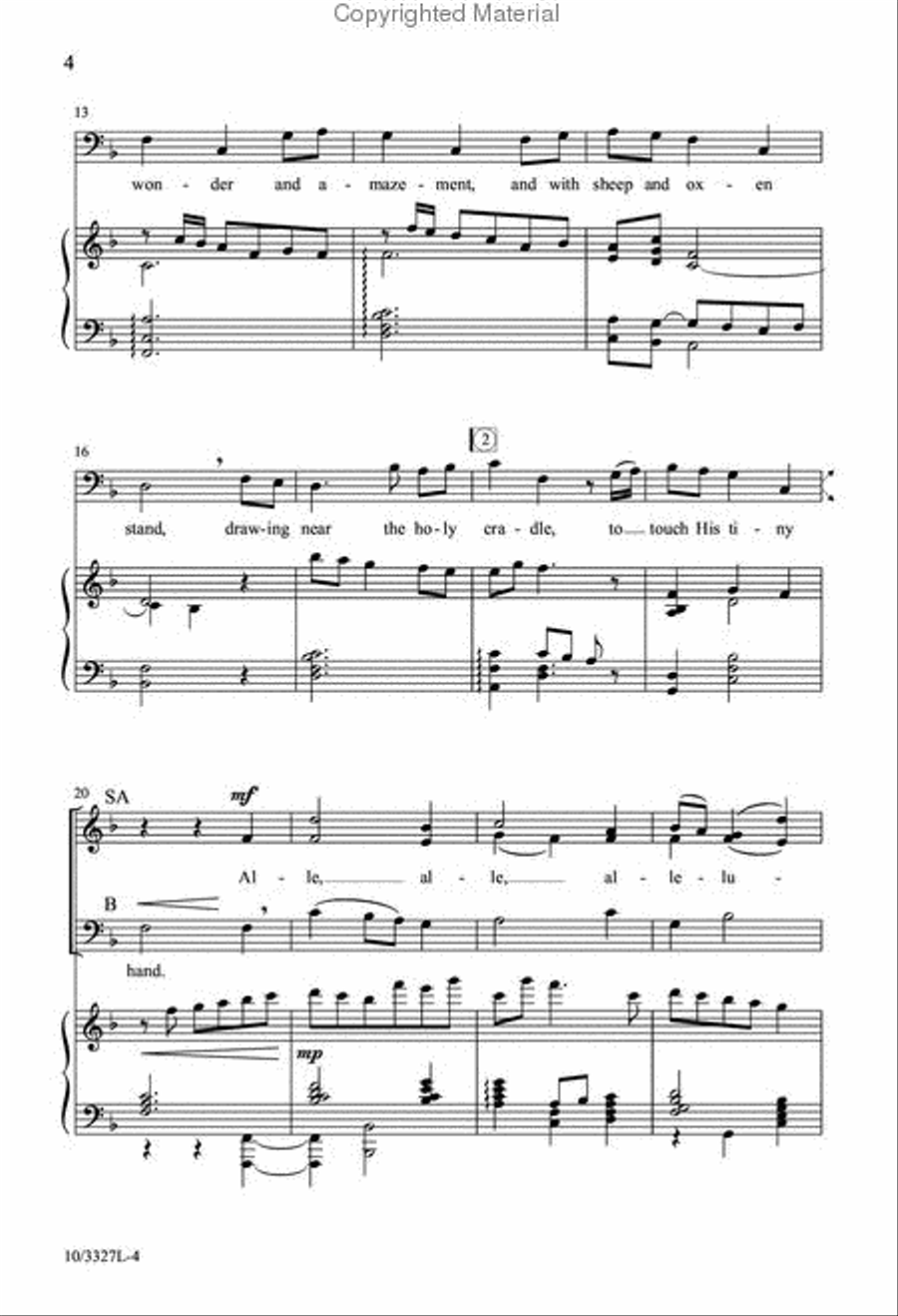 To Touch His Tiny Hand 3-Part scores gallery preview page 3