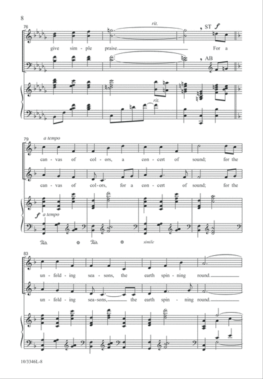 Simple Praise Simple Praise 4-Part scores gallery preview page 9