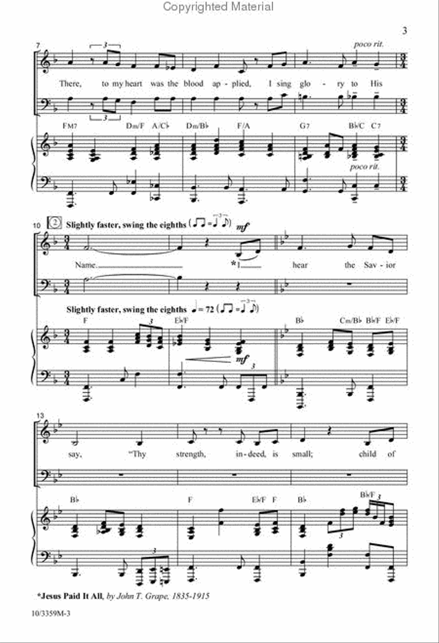 Glory to His Name 3-Part scores gallery preview page 3