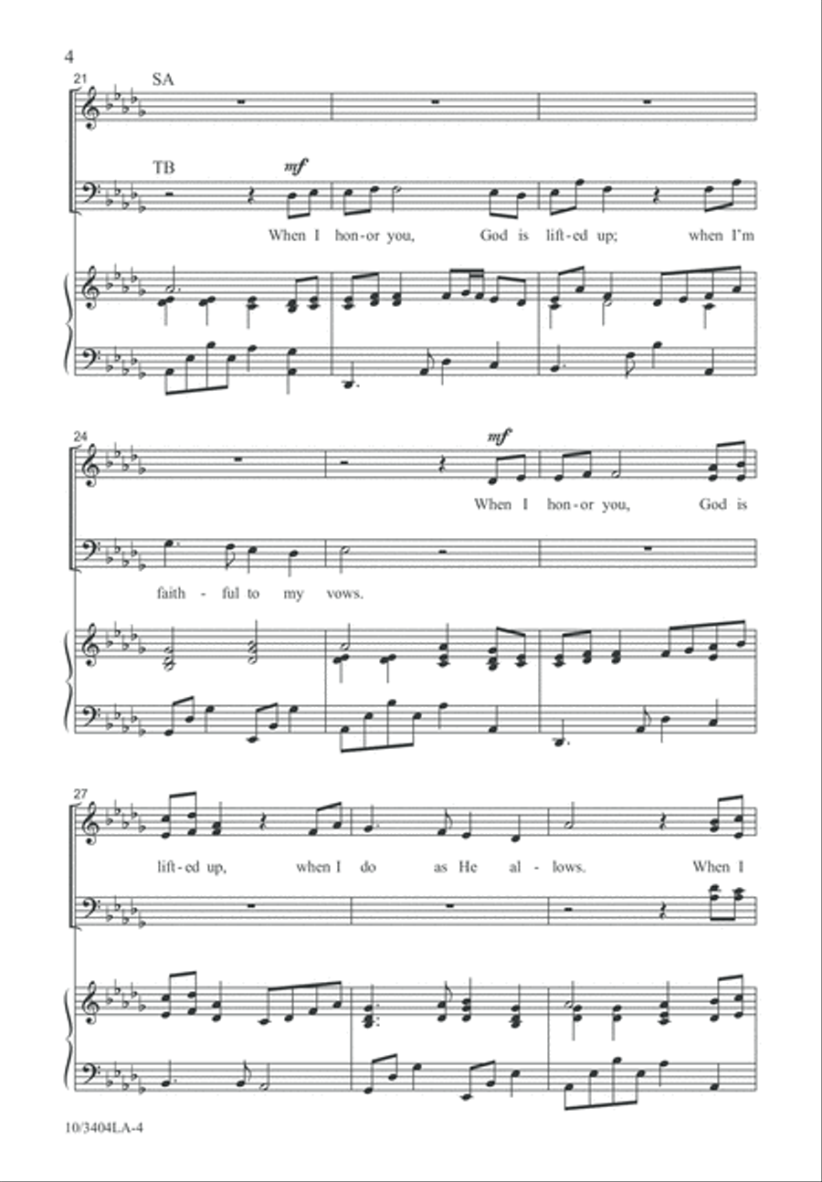 When I Honor You When I Honor You 4-Part scores gallery preview page 5