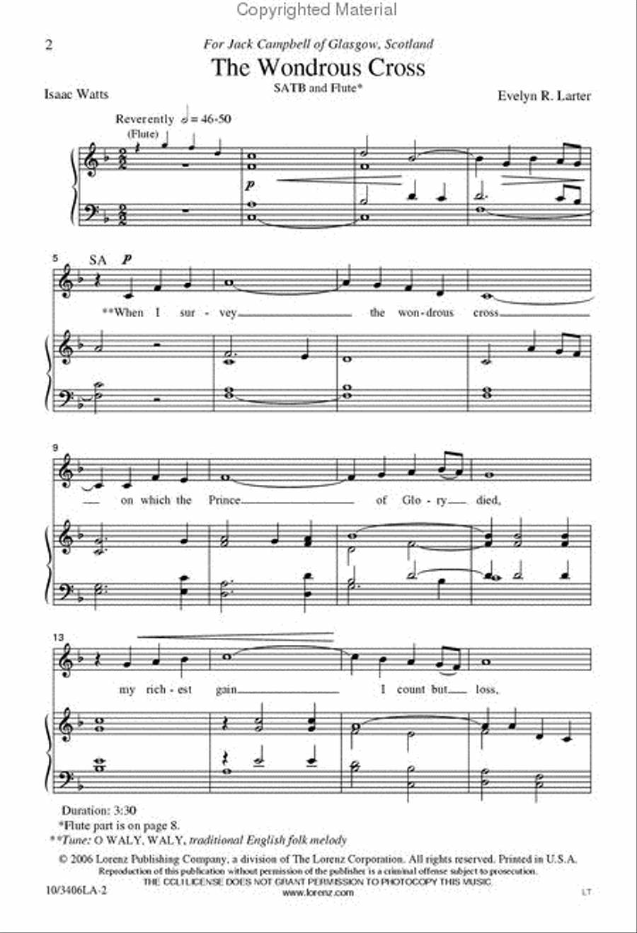 The Wondrous Cross 4-Part scores gallery preview page 2