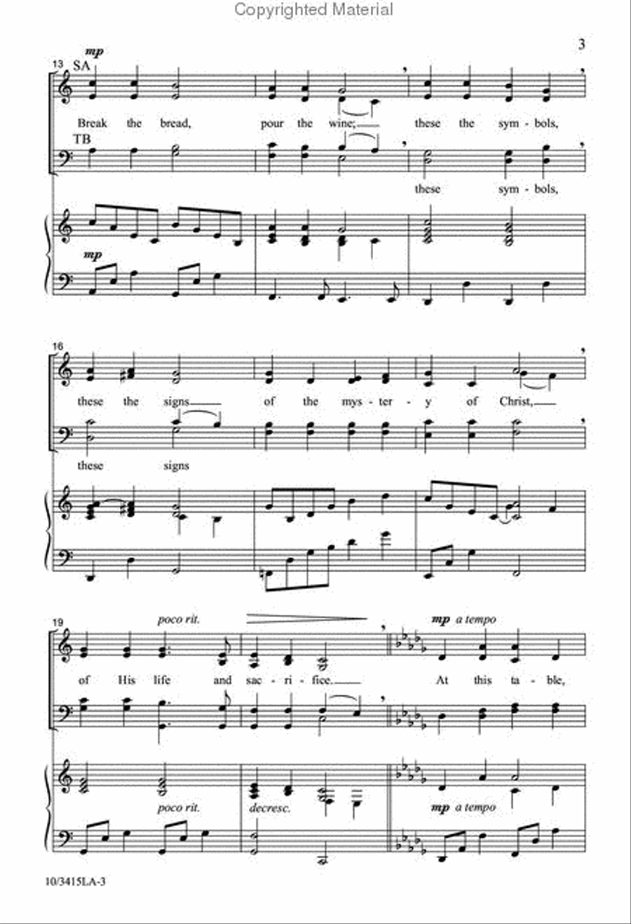 At This Table, There Is Love 4-Part scores gallery preview page 3