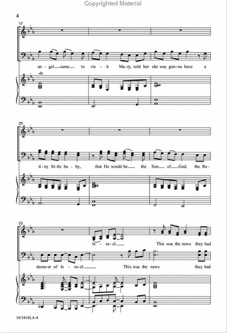 Call Him Jesus 4-Part scores gallery preview page 4