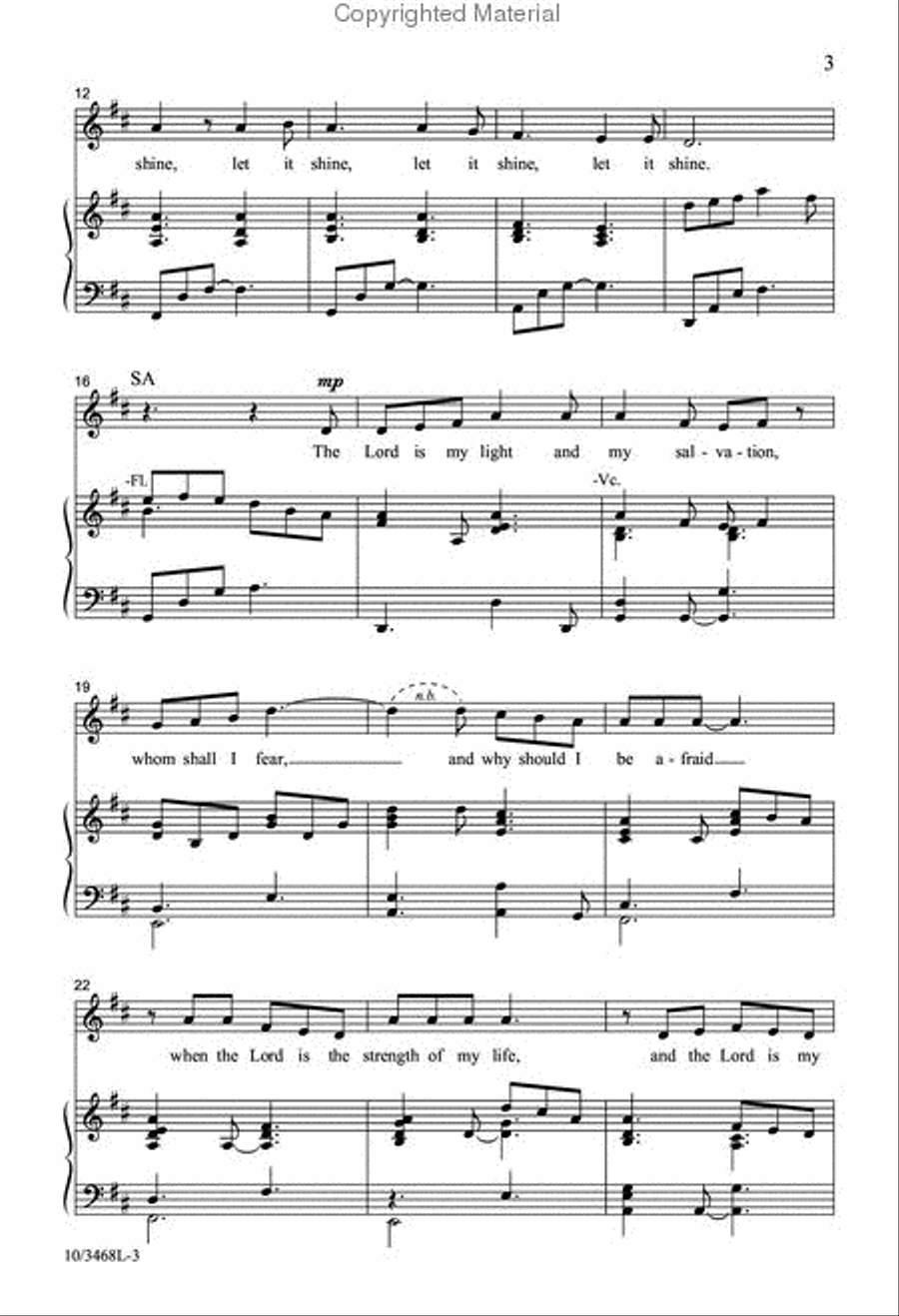 Light of Mine 4-Part scores gallery preview page 3