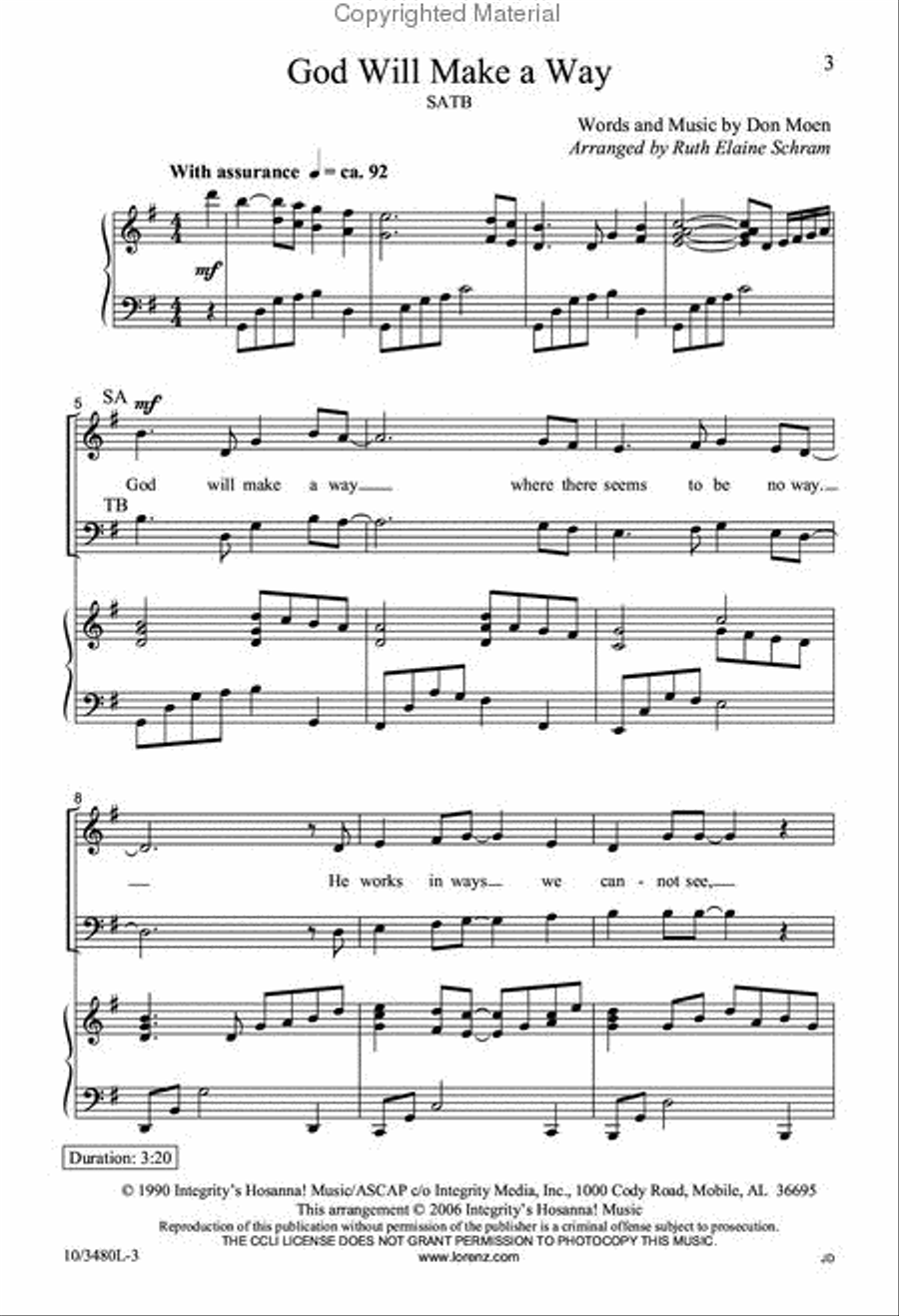 God Will Make a Way God Will Make a Way 4-Part scores gallery preview page 2
