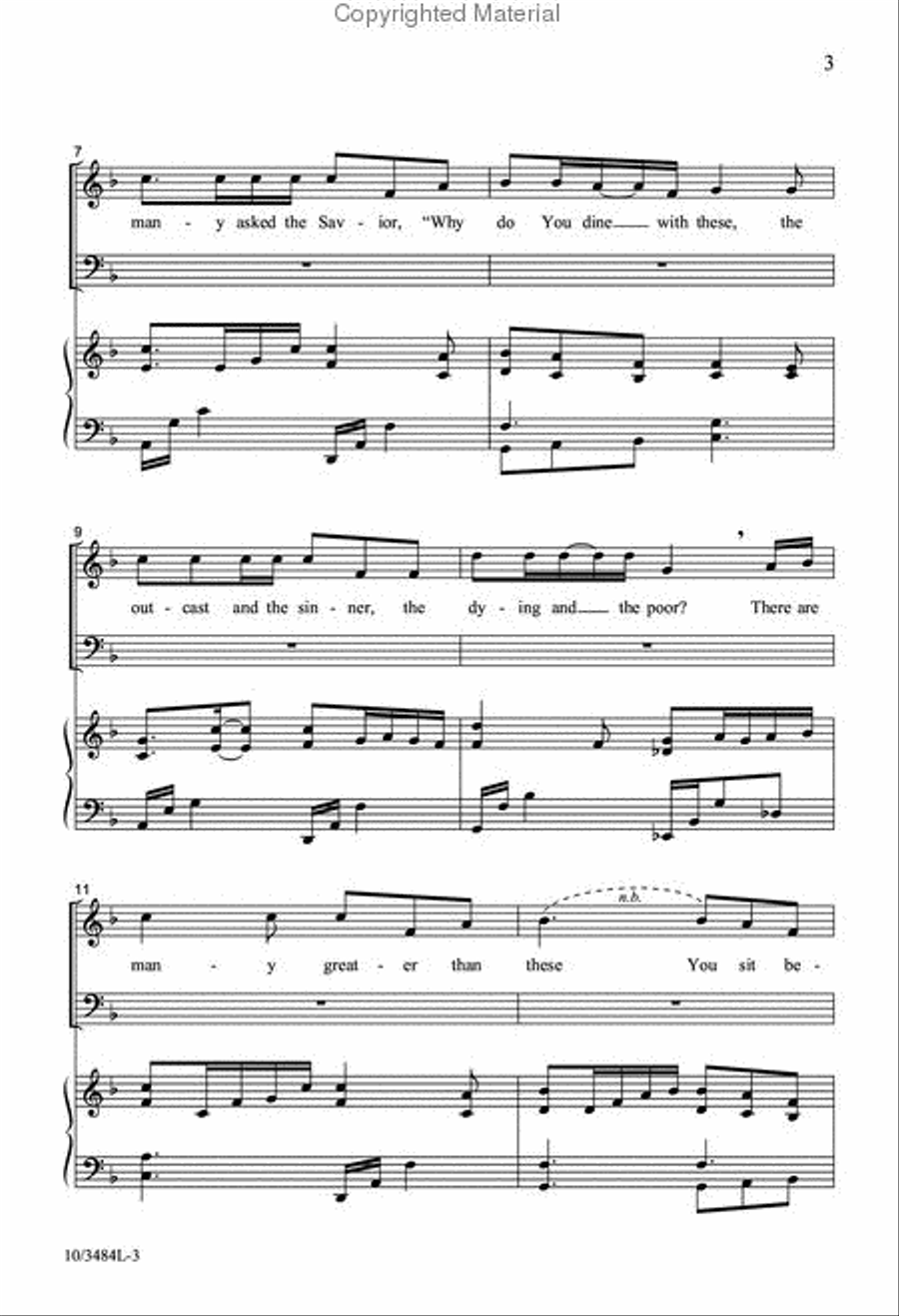 One at the Feast One at the Feast 2-Part scores gallery preview page 3