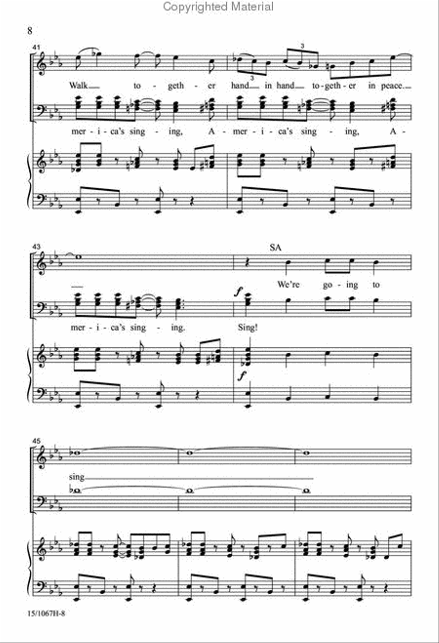 I Hear America Singing I Hear America Singing 4-Part scores gallery preview page 8