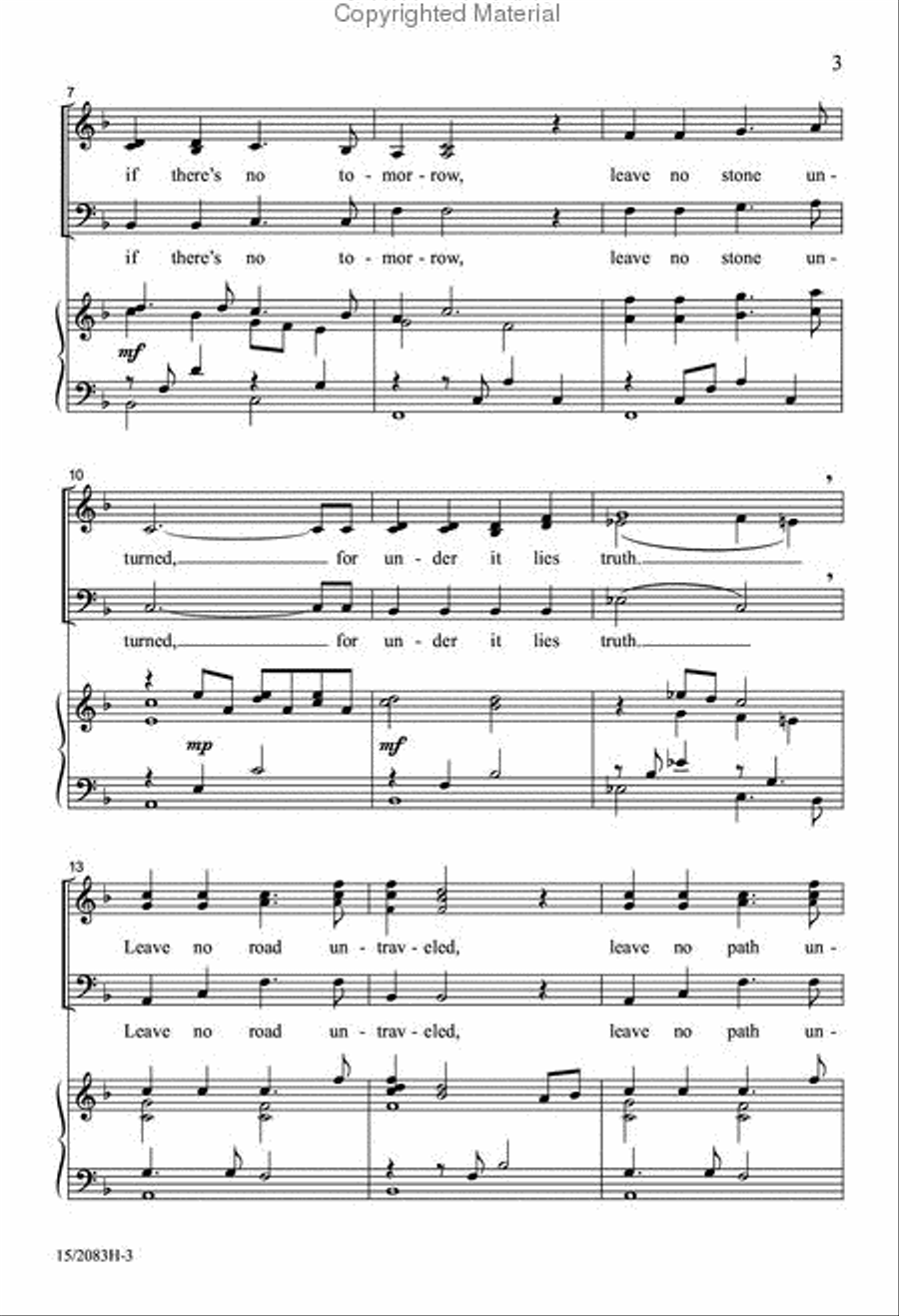 Leave No Song Unsung 3-Part scores gallery preview page 3