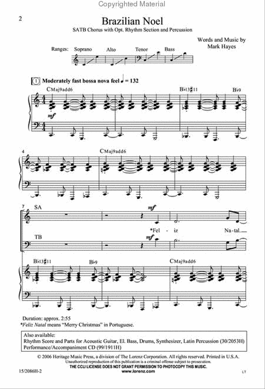 Brazilian Noel Brazilian Noel 4-Part scores gallery preview page 2