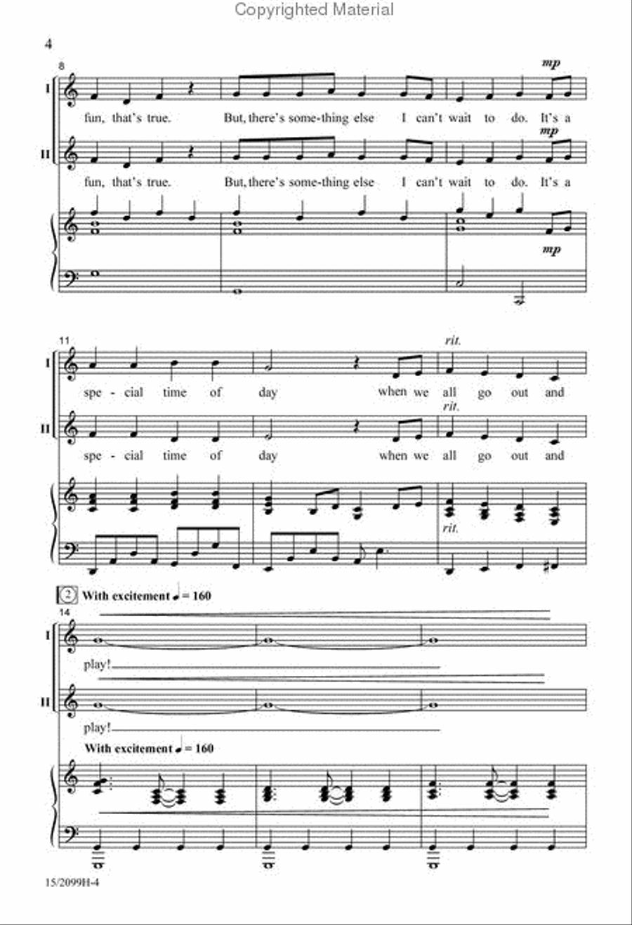 I Can't Wait 'Til Recess! 2-Part scores gallery preview page 3