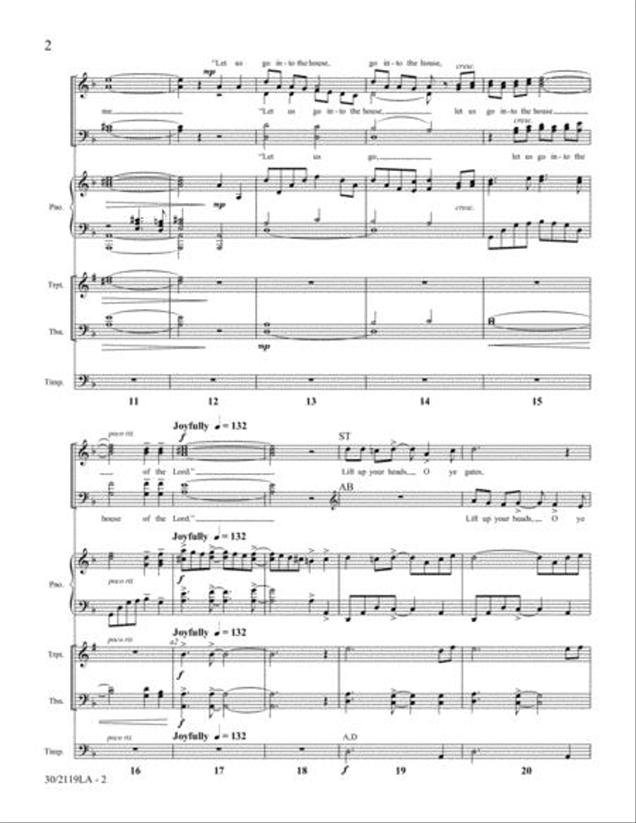 Psalm of New Beginnings - Brass and Timpani Score and Parts Choir scores gallery preview page 3