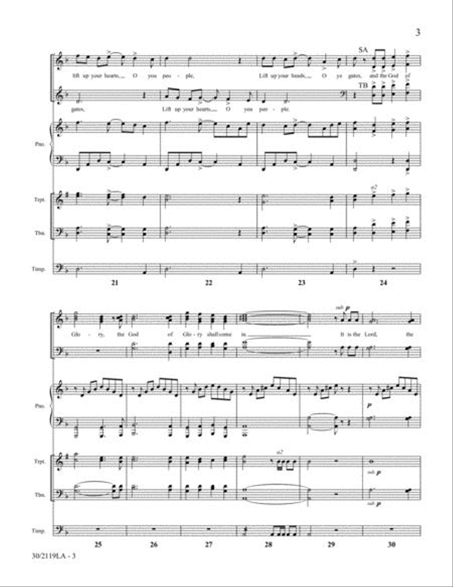 Psalm of New Beginnings - Brass and Timpani Score and Parts Choir scores gallery preview page 4
