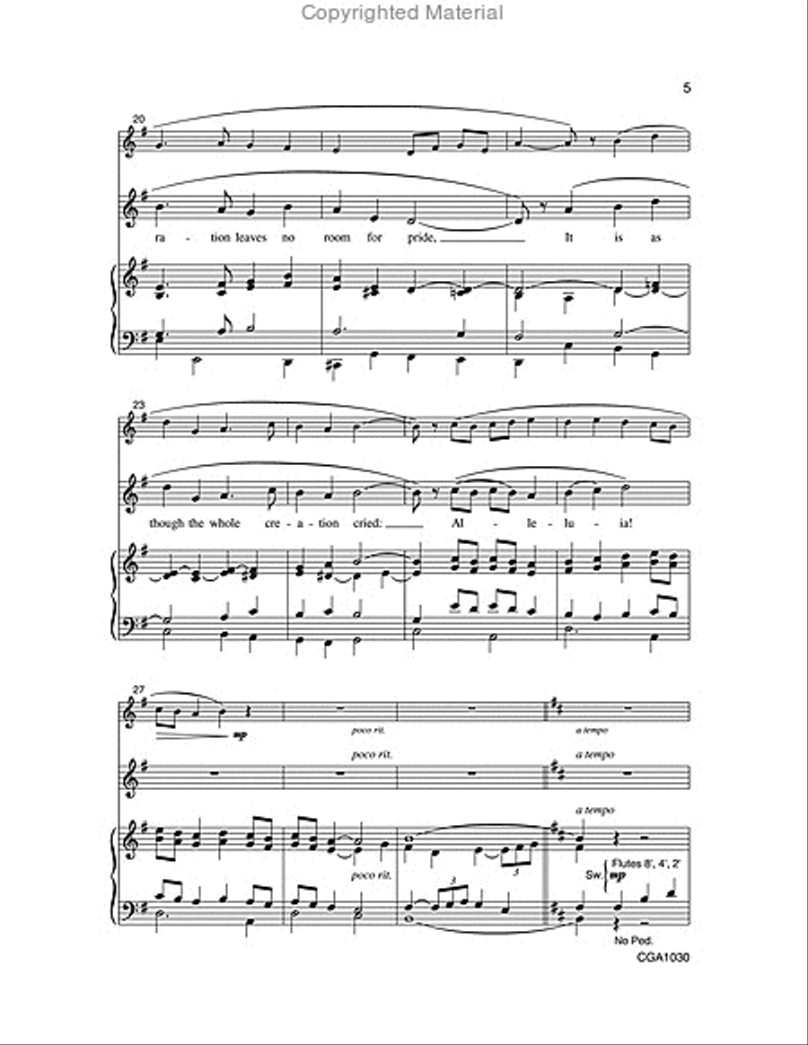 When In Our Music God Is Glorified Unison Choir scores gallery preview page 4