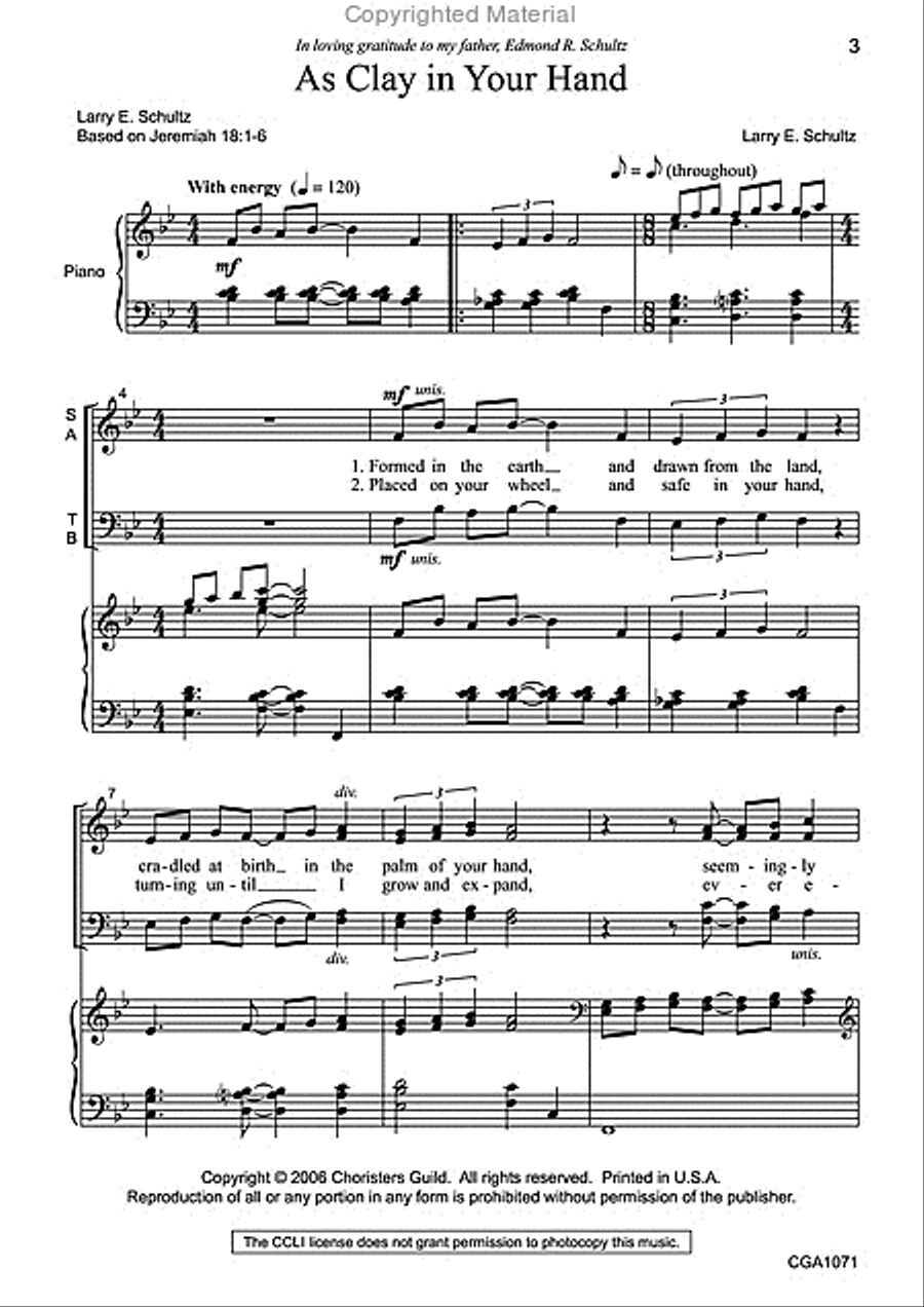 As Clay in Your Hand 4-Part scores gallery preview page 2