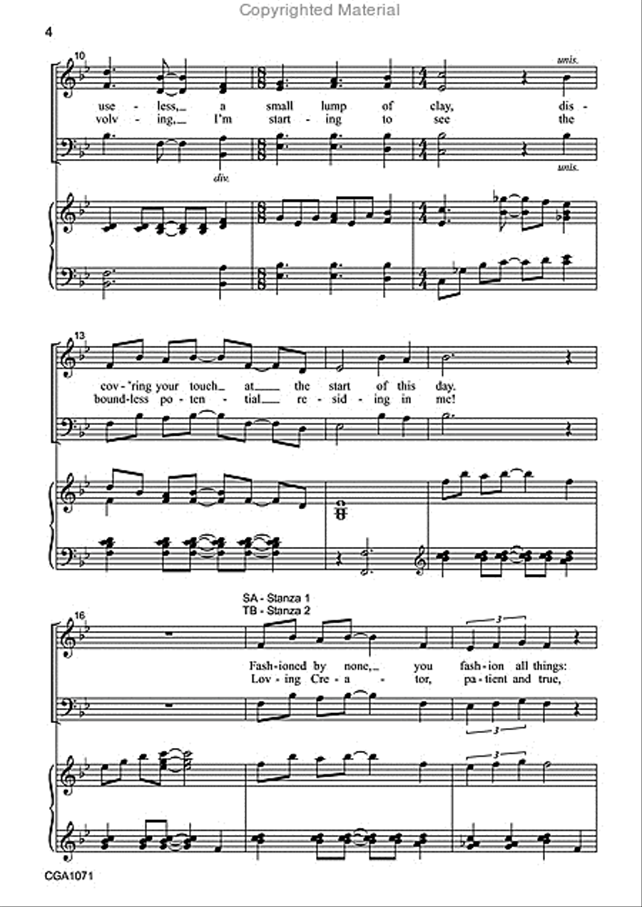 As Clay in Your Hand 4-Part scores gallery preview page 3