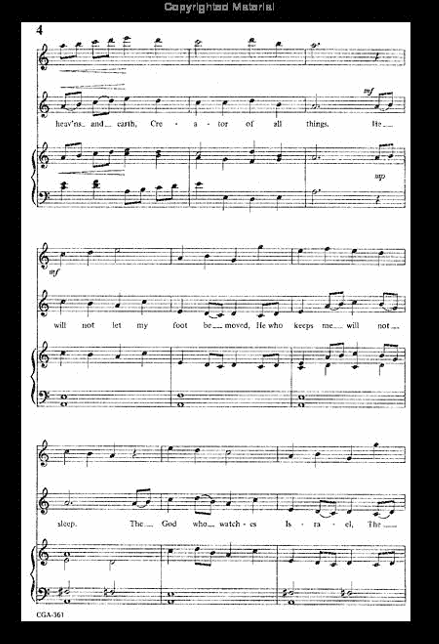 Psalm 121 Unison Choir scores gallery preview page 3