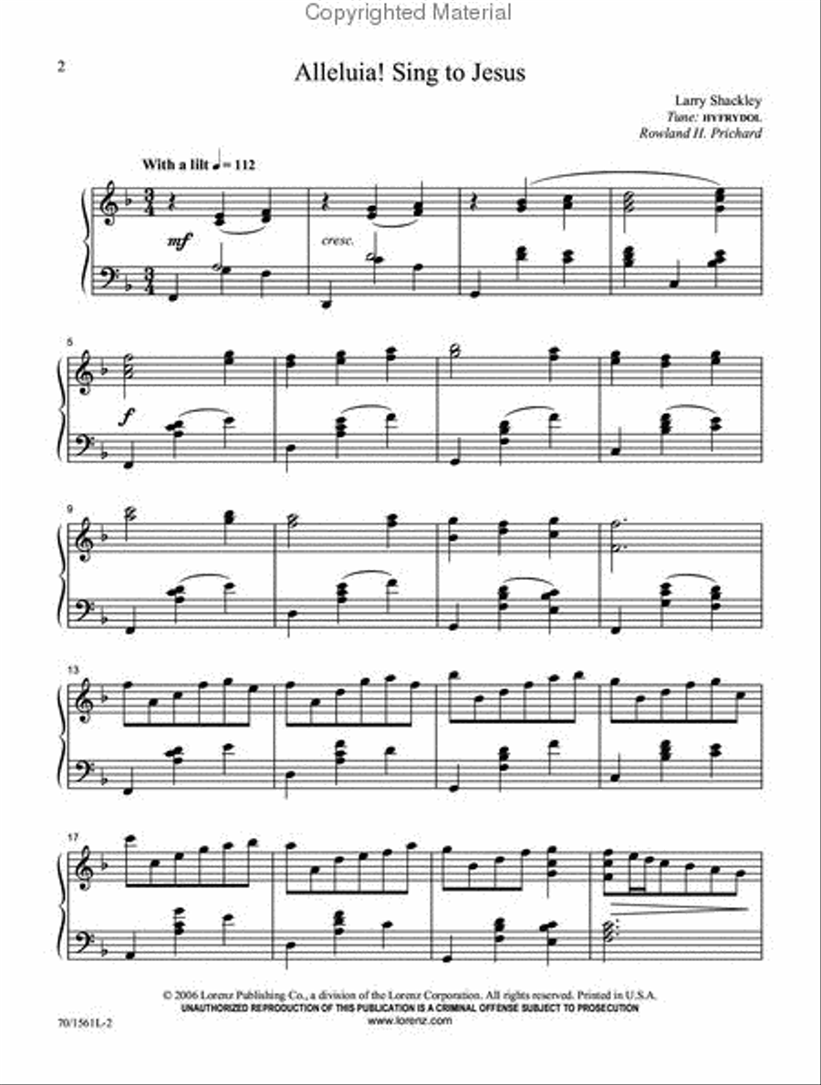 Sixty-Second Hymn Settings Piano Solo scores gallery preview page 2