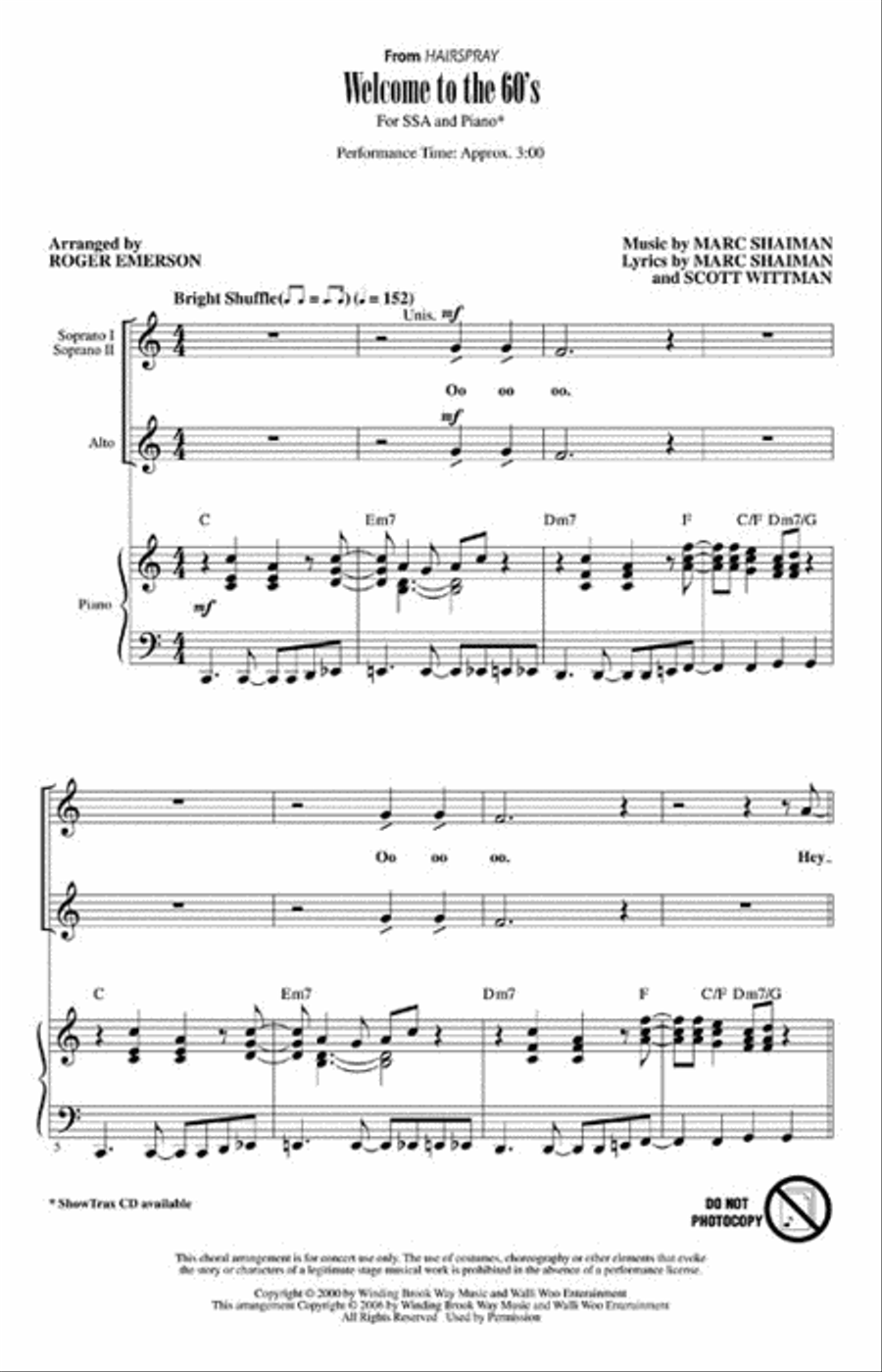 Welcome to the '60s Welcome to the '60s SSA scores gallery preview page 2