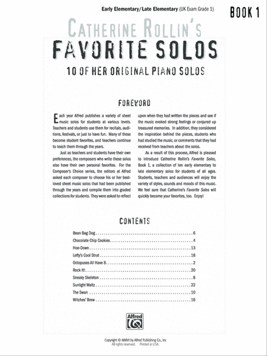 Catherine Rollin's Favorite Solos, Book 1 Piano Solo scores gallery preview page 8