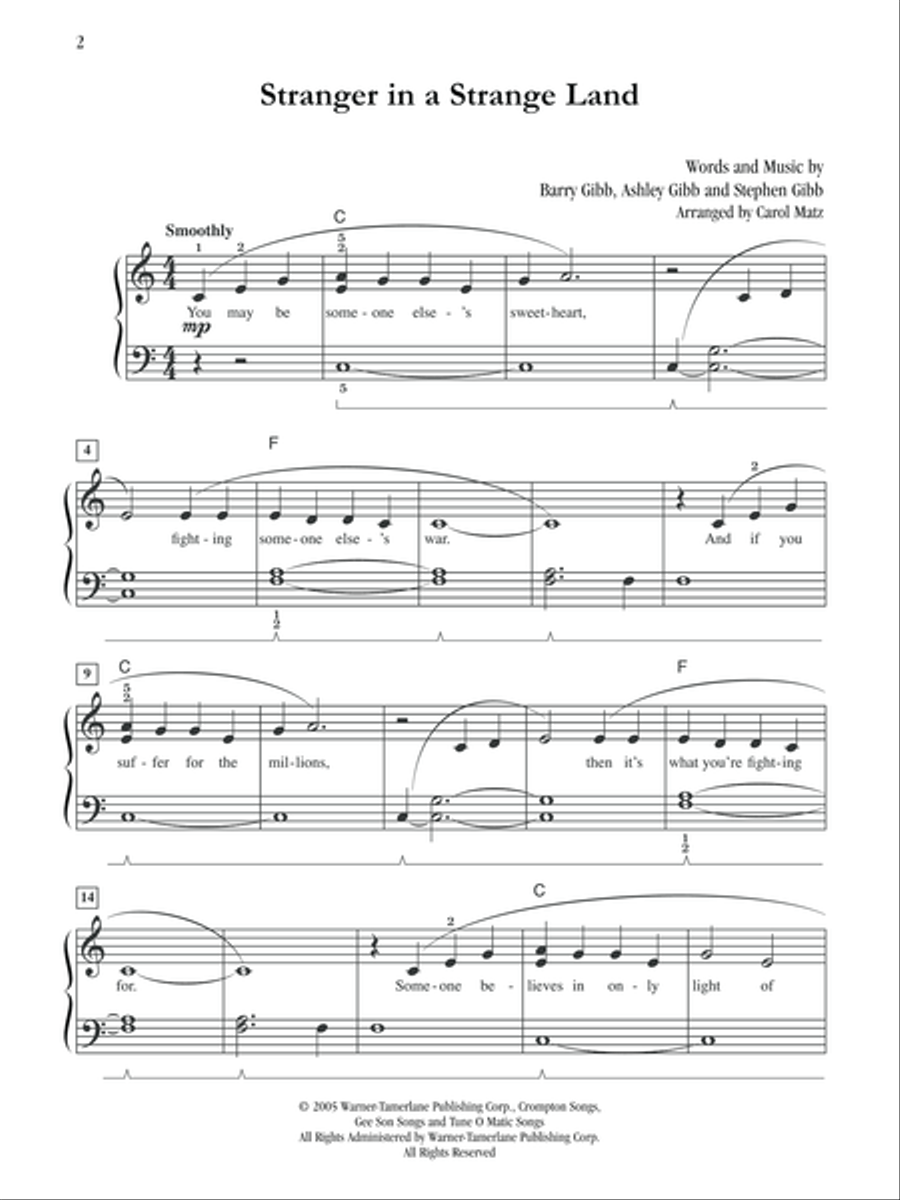 Stranger in a Strange Land Piano, Vocal, Guitar scores gallery preview page 2
