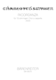 Ricordanza for 15 part Choir a cappella