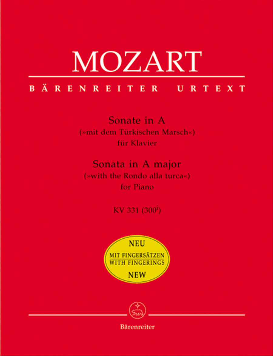 Sonata for Piano A major, KV 331 (300i) 'alla turca' Piano Solo scores gallery preview page 1