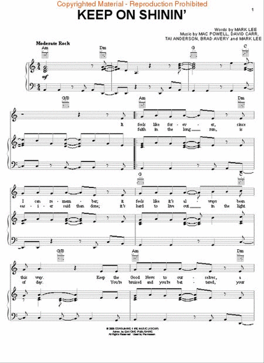 Third Day - Wherever You Are Piano, Vocal, Guitar scores gallery preview page 2