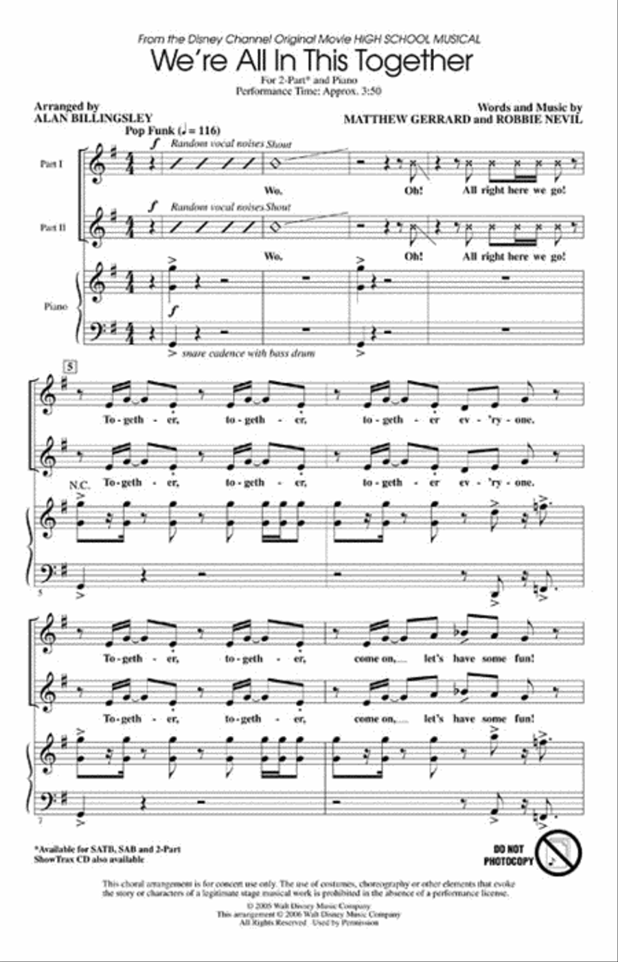We're All in This Together 2-Part scores gallery preview page 2