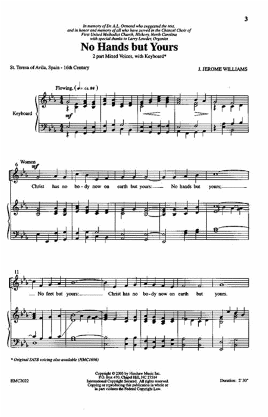 No Hands but Yours 2-Part scores gallery preview page 2