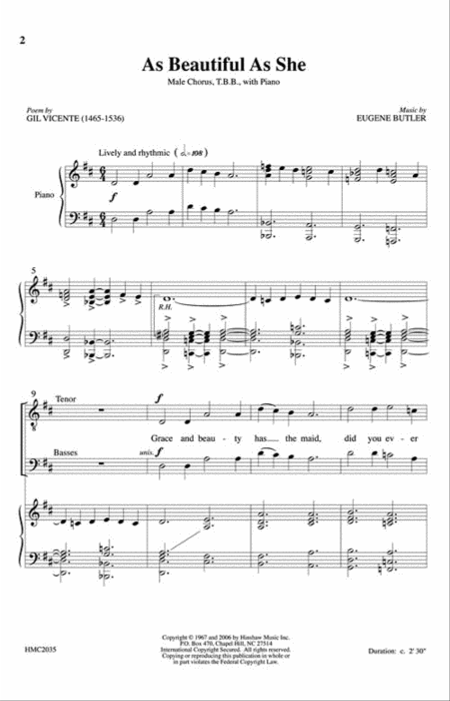 As Beautiful As She As Beautiful As She 3-Part scores gallery preview page 2