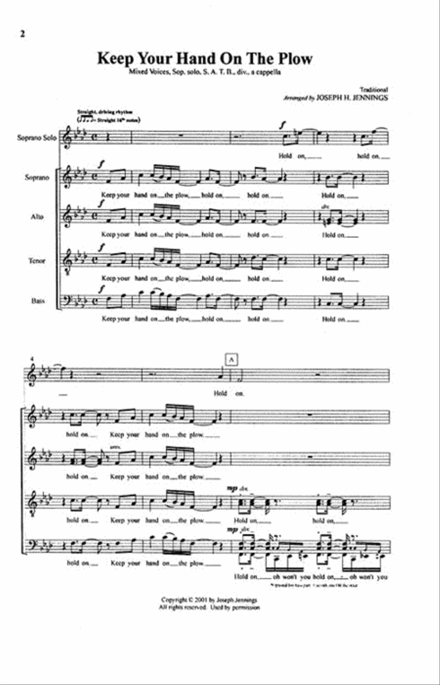 Keep Your Hand On The Plow Choir scores gallery preview page 2