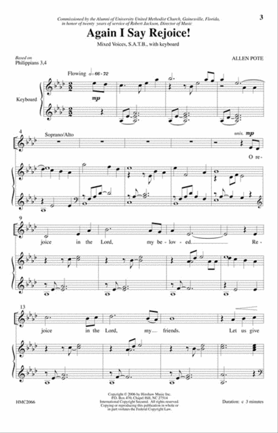 Again I Say, Rejoice Again I Say, Rejoice 4-Part scores gallery preview page 2