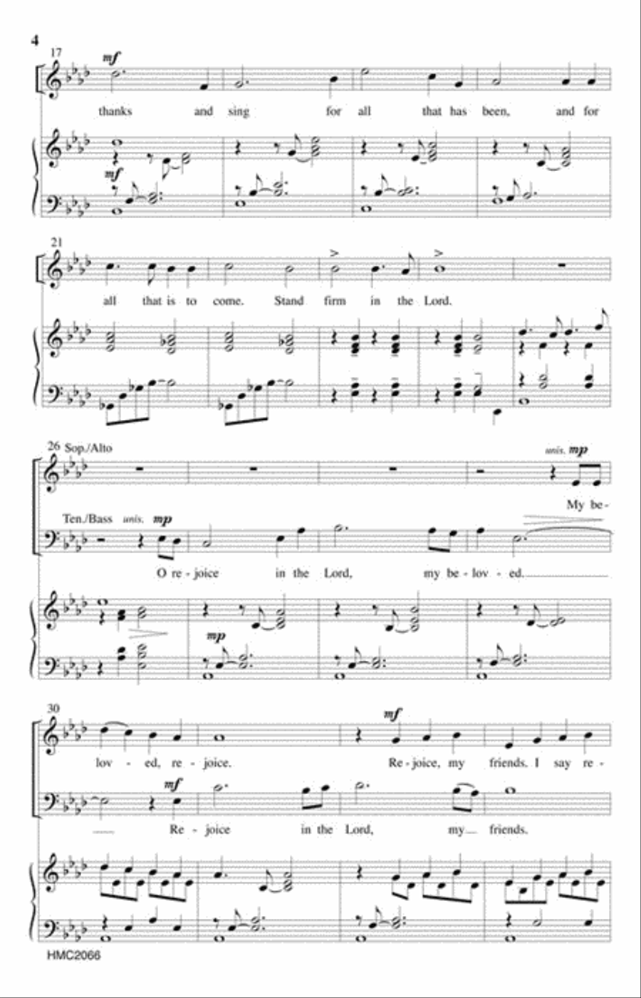 Again I Say, Rejoice Again I Say, Rejoice 4-Part scores gallery preview page 3