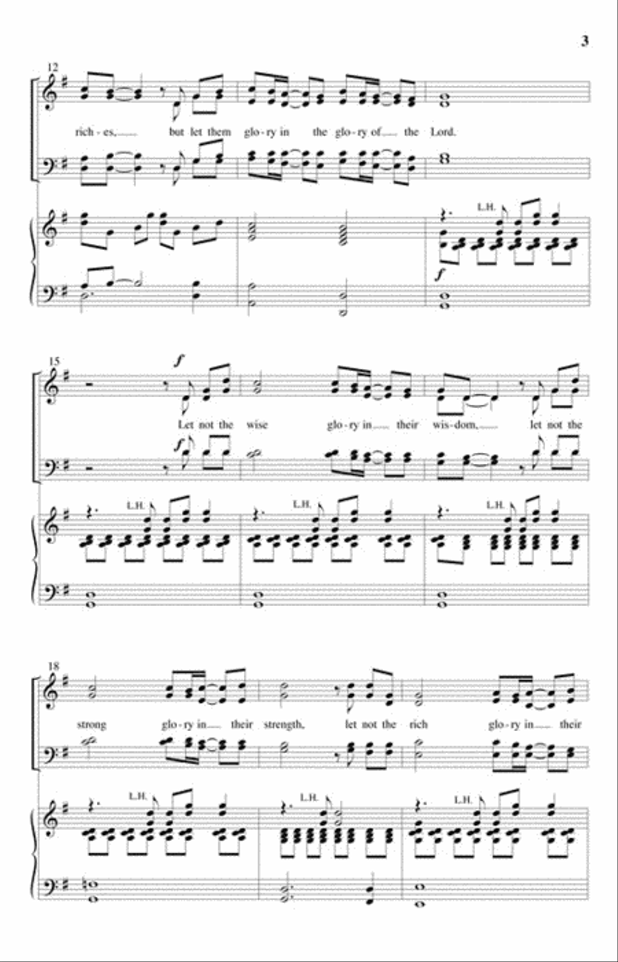 Glory in the Lord Glory in the Lord Choir scores gallery preview page 3