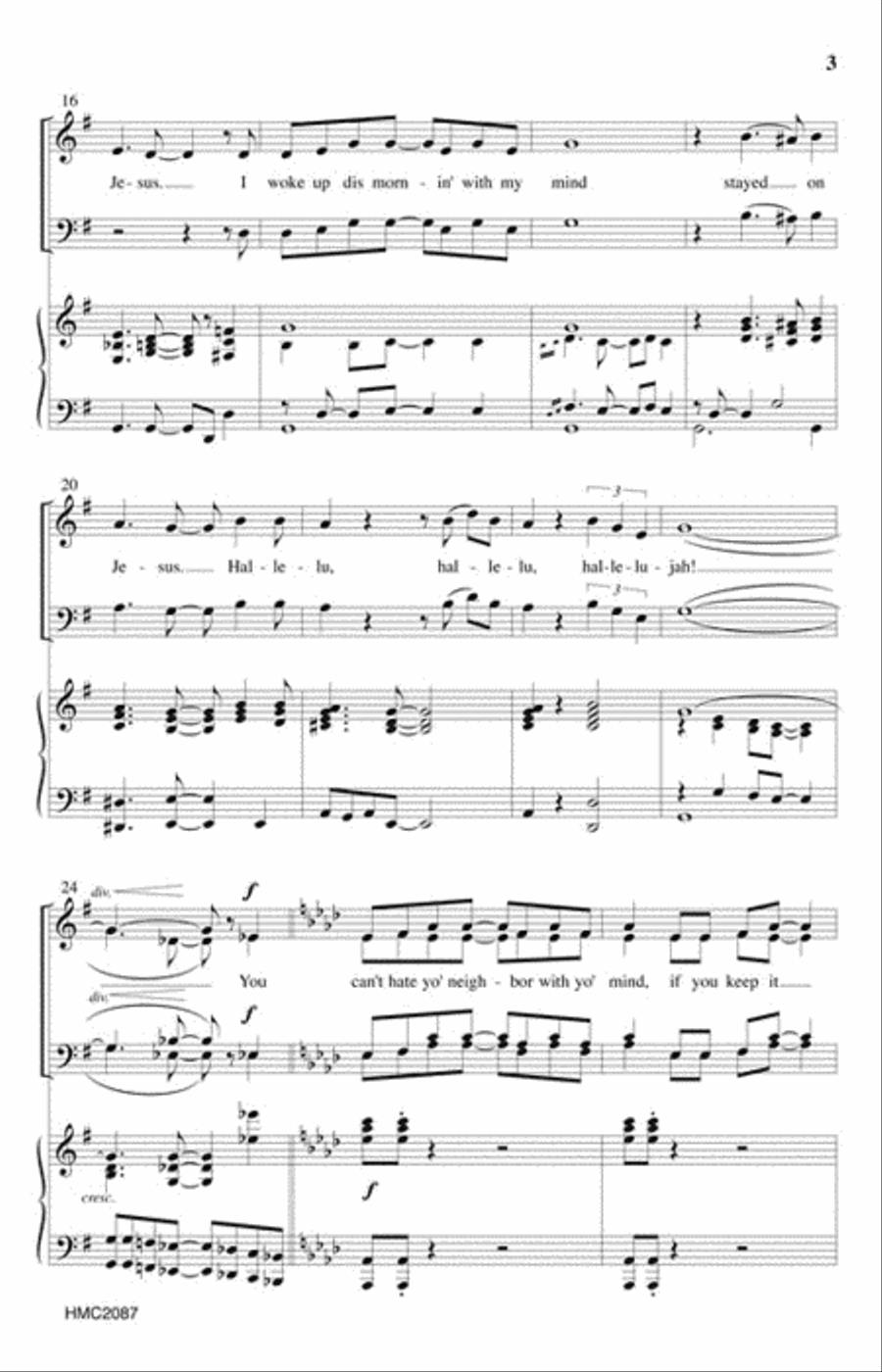 Stayed on Jesus Stayed on Jesus 4-Part scores gallery preview page 3