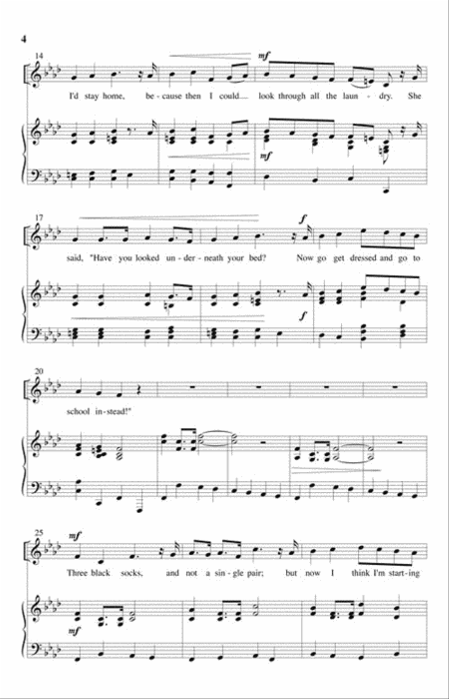 Three Black Socks Three Black Socks Unison Choir scores gallery preview page 3