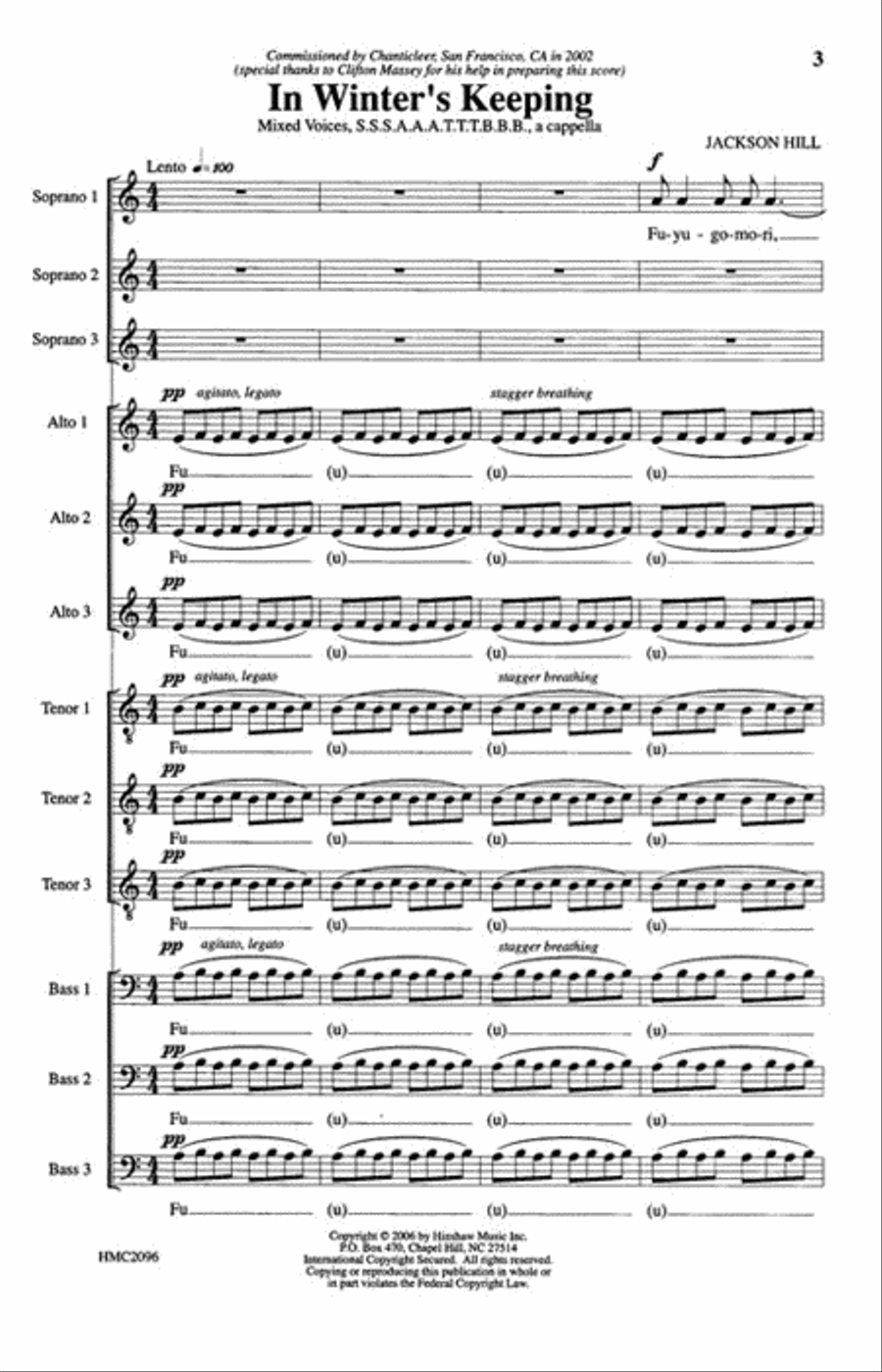 In Winter's Keeping In Winter's Keeping 4-Part scores gallery preview page 2