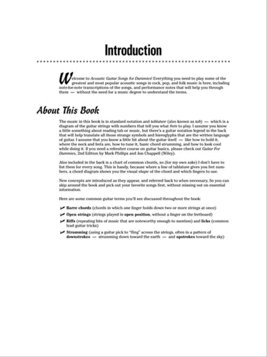 Acoustic Guitar Songs for Dummies Acoustic Guitar scores gallery preview page 3