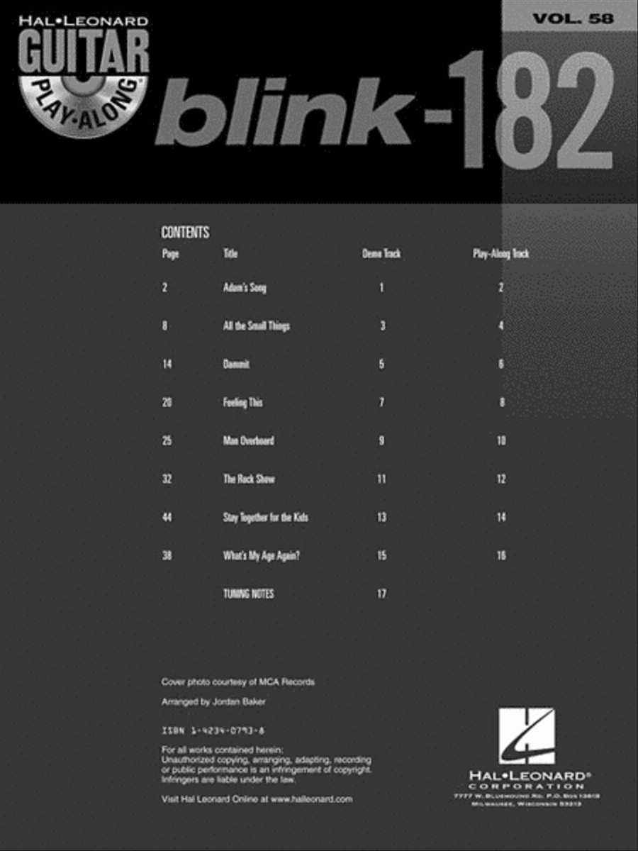 blink-182 Guitar Tablature scores gallery preview page 3