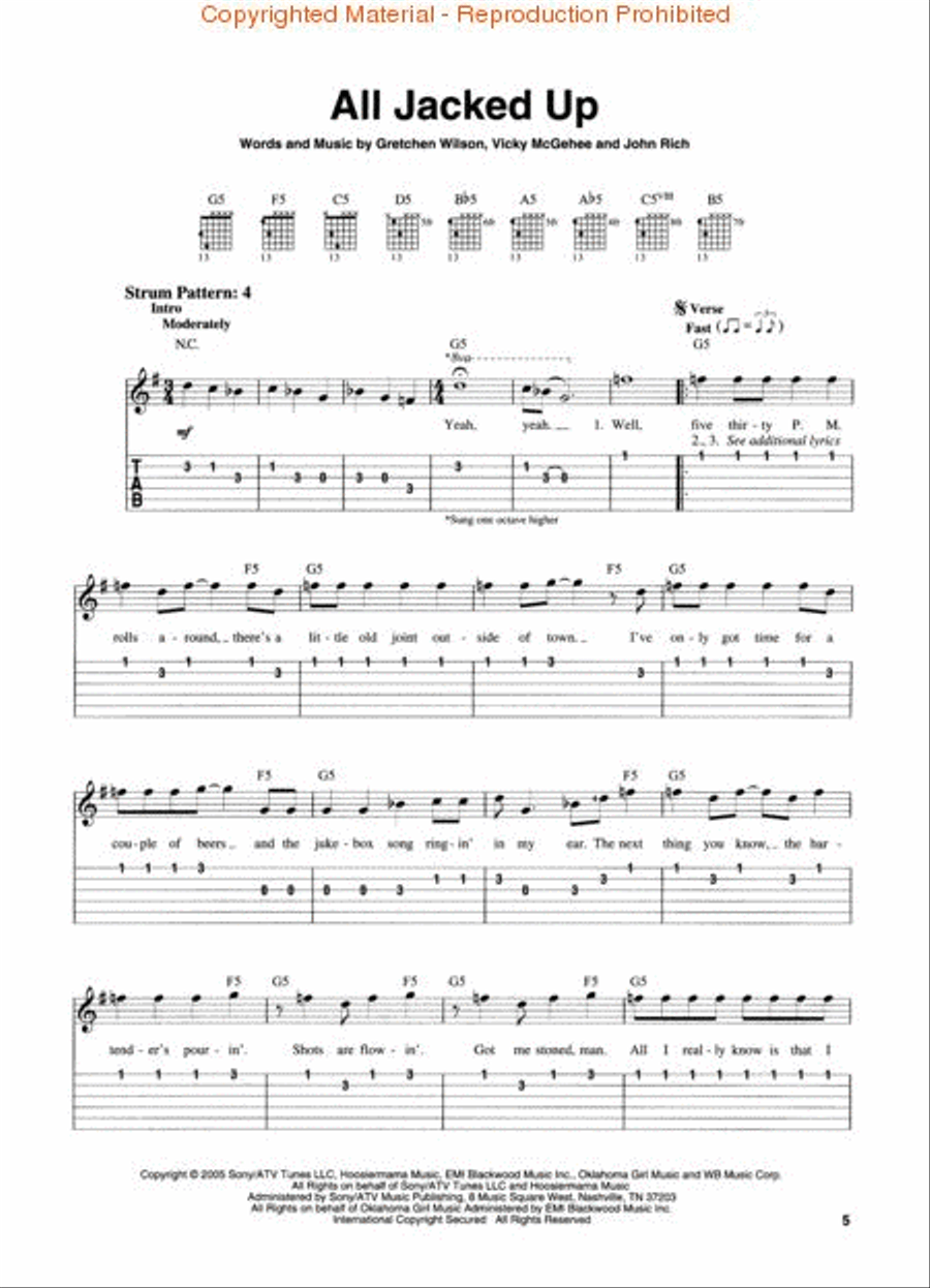 Today's Country Hits Electric Guitar scores gallery preview page 2
