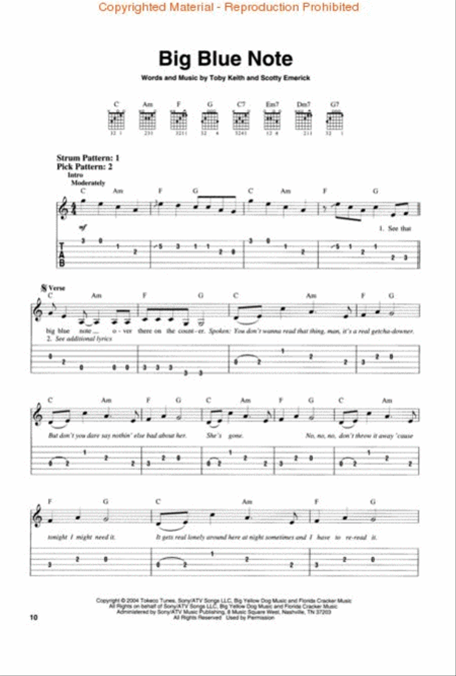 Today's Country Hits Electric Guitar scores gallery preview page 3