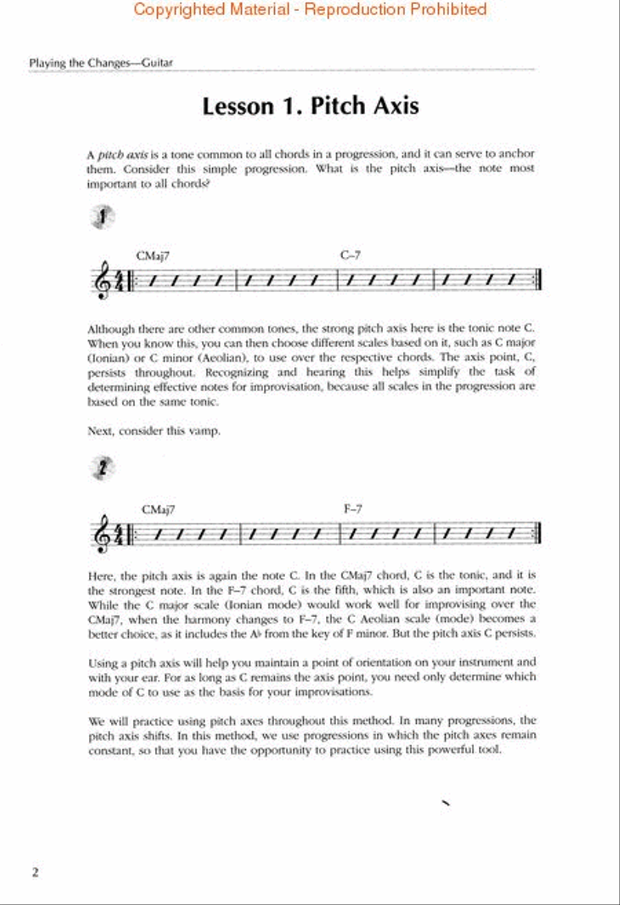 Playing the Changes: Guitar Guitar scores gallery preview page 2