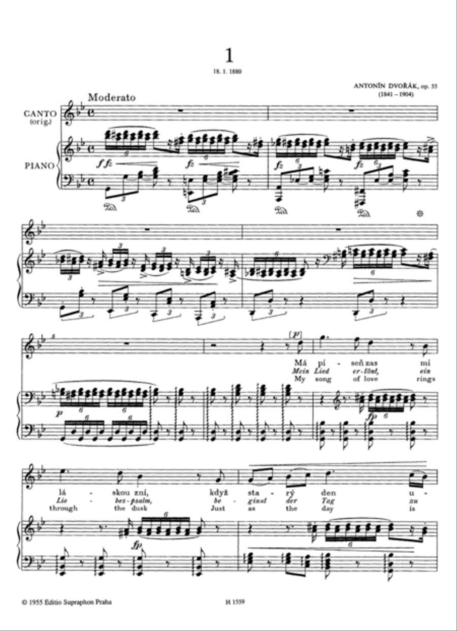Gypsy Songs, op. 55 (Tenor (Soprano) Tenor Voice scores gallery preview page 3