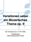 Variationen über ein Mozartsches Thema, op. 9