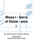 Missa I pars I.